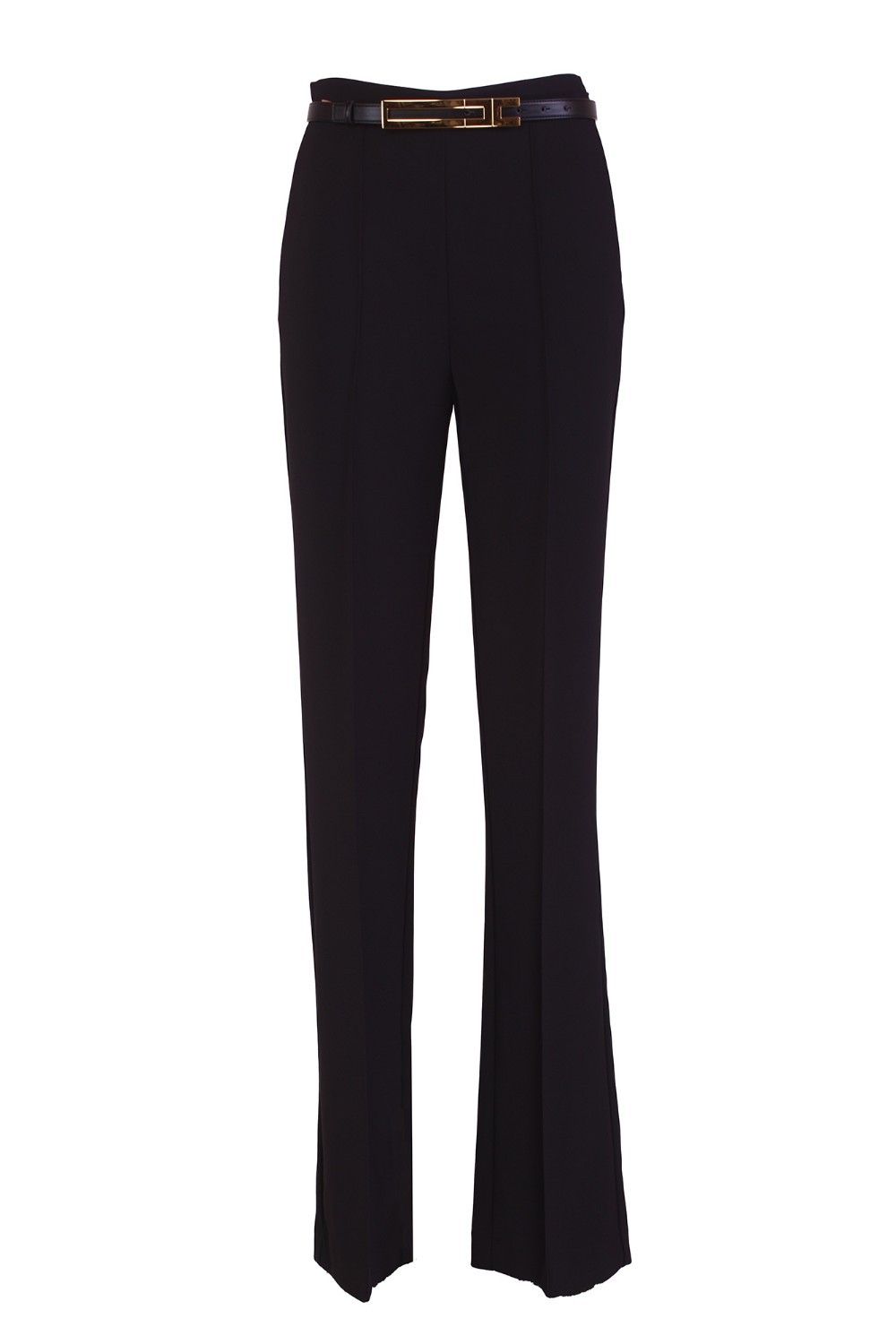 shop ELISABETTA FRANCHI  Pantalone: Elisabetta Franchi pantaloni dritto in crêpe stretch con cintura.
Fodera in raso monogram.
Zip invisibile sul fianco.
Cintura removibile con fibbia in metallo dorato.
Composizione: 95% Poliestere, 5% Elastane.
Made in Italy.. PA03442E2-110 number 8280441